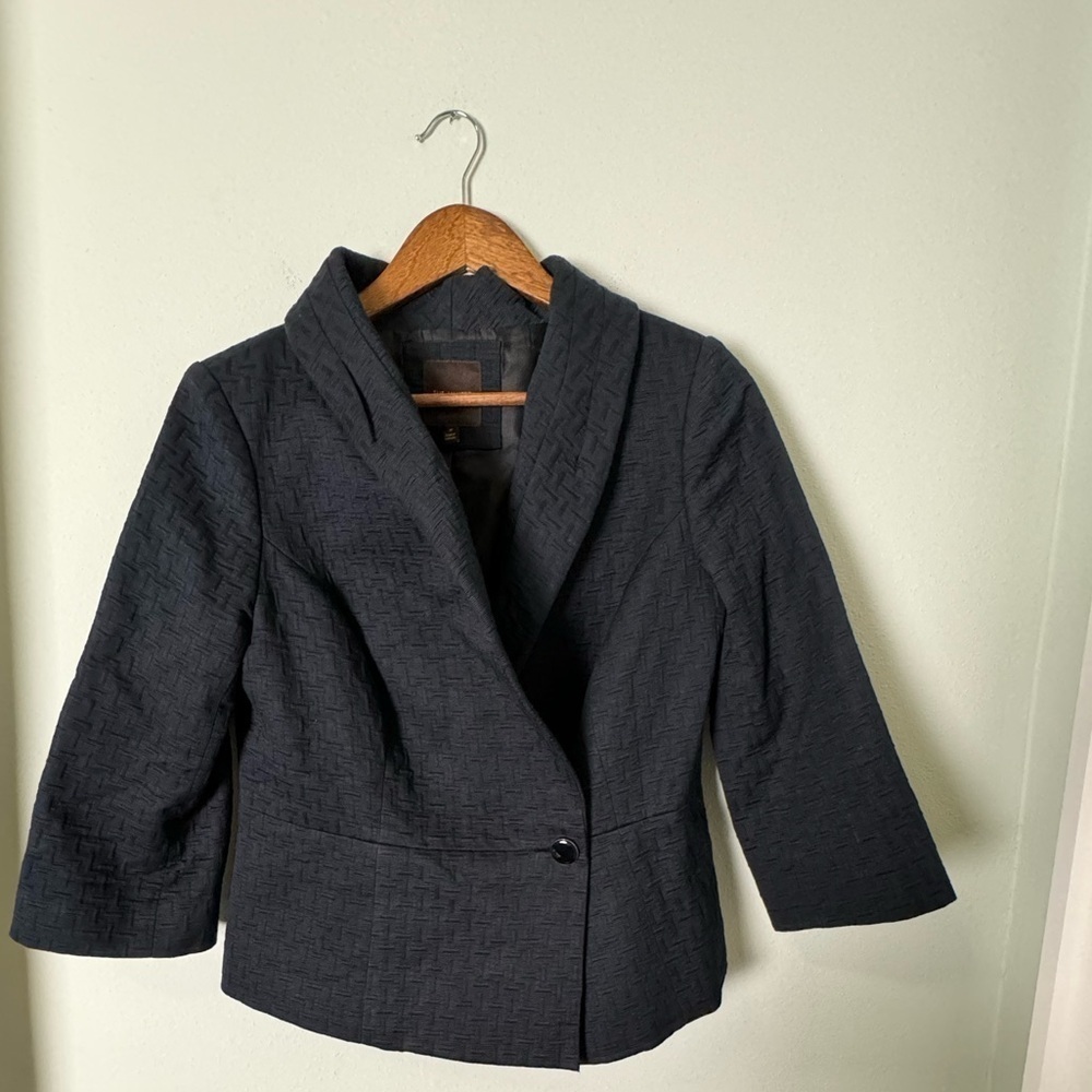 The Limited | Shawl collar peplum blazer, 3/4 sleeves Size Medium